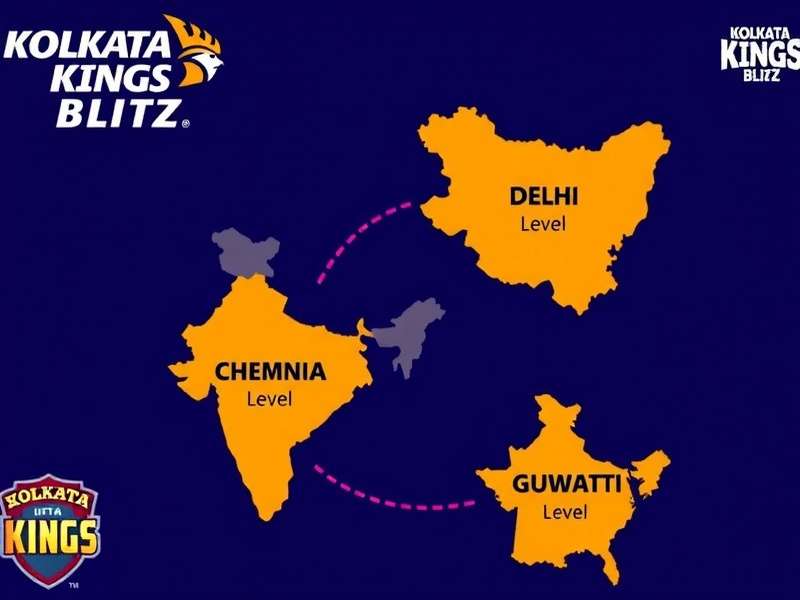 Regional Maps in Kolkata Kings Blitz Kolkata Kings Blitz regional maps showing Delhi, Chennai, and Guwahati inspired levels
